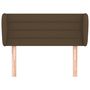 Voir la diapositive 3 : VIDAXL Tete de lit avec oreilles Marron fonce 93x23x78/88 cm Tissu