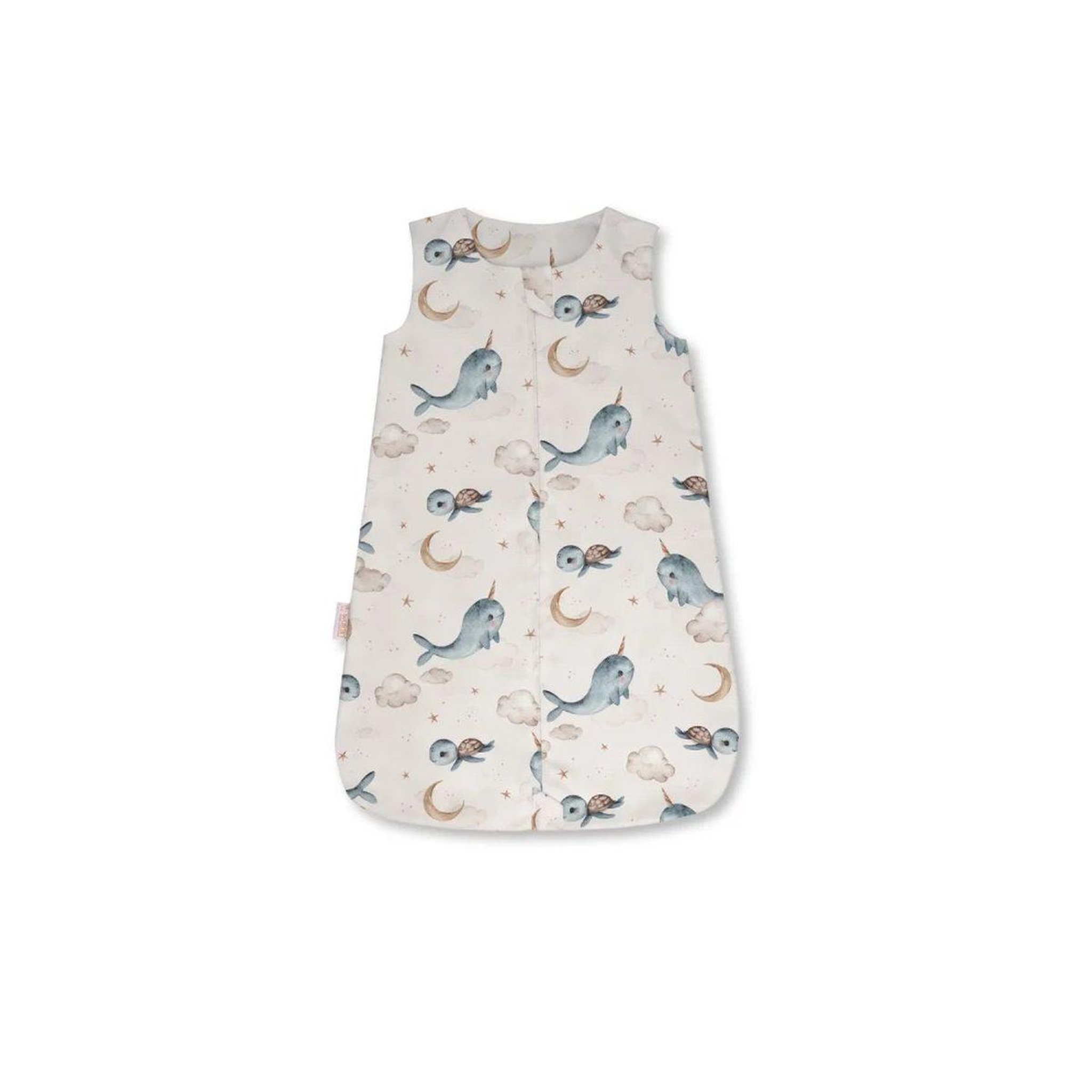 WALDIN Gigoteuse en bambou 40 × 64 cm 0,5 TOG - taille S - motif baleine, beige
