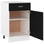 Voir la diapositive 5 : VIDAXL Armoire de plancher a tiroir Noir 50x46x81,5 cm Bois ingenierie