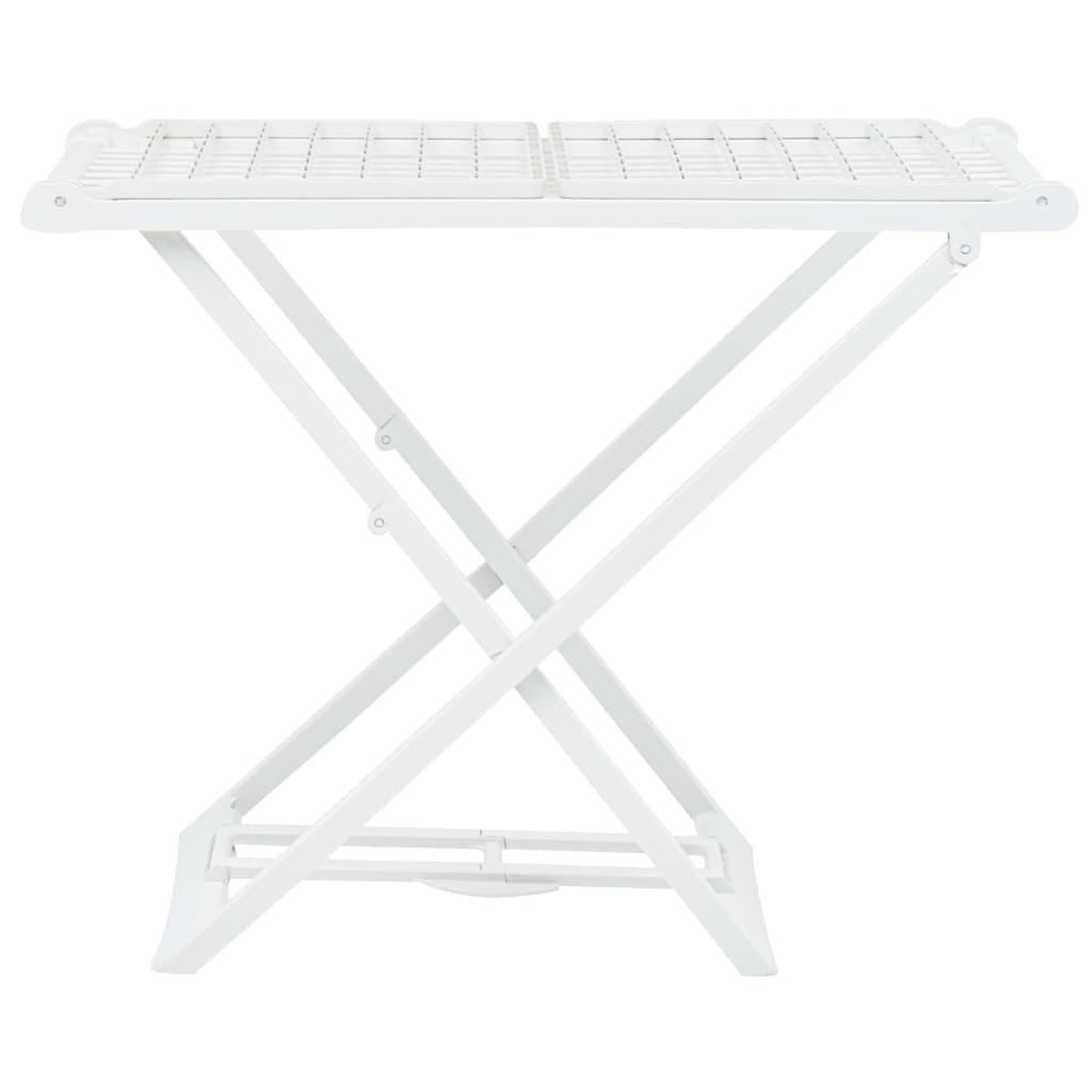 Voir la diapositive 2 : VIDAXL Etendoir a linge pliable Blanc Plastique