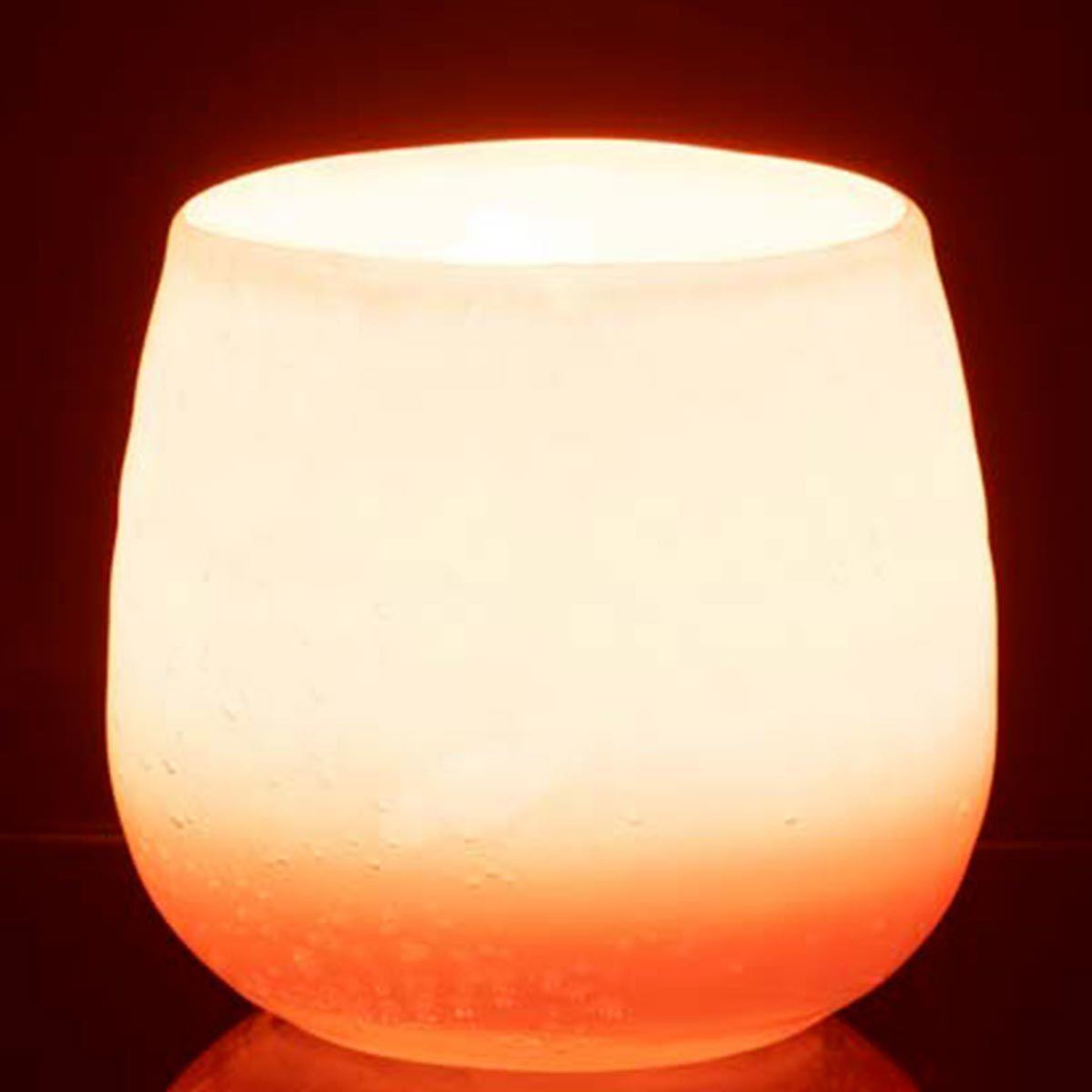 Voir la diapositive 3 : J-LINE Vase design en verre  juliette  11cm orange & rose
