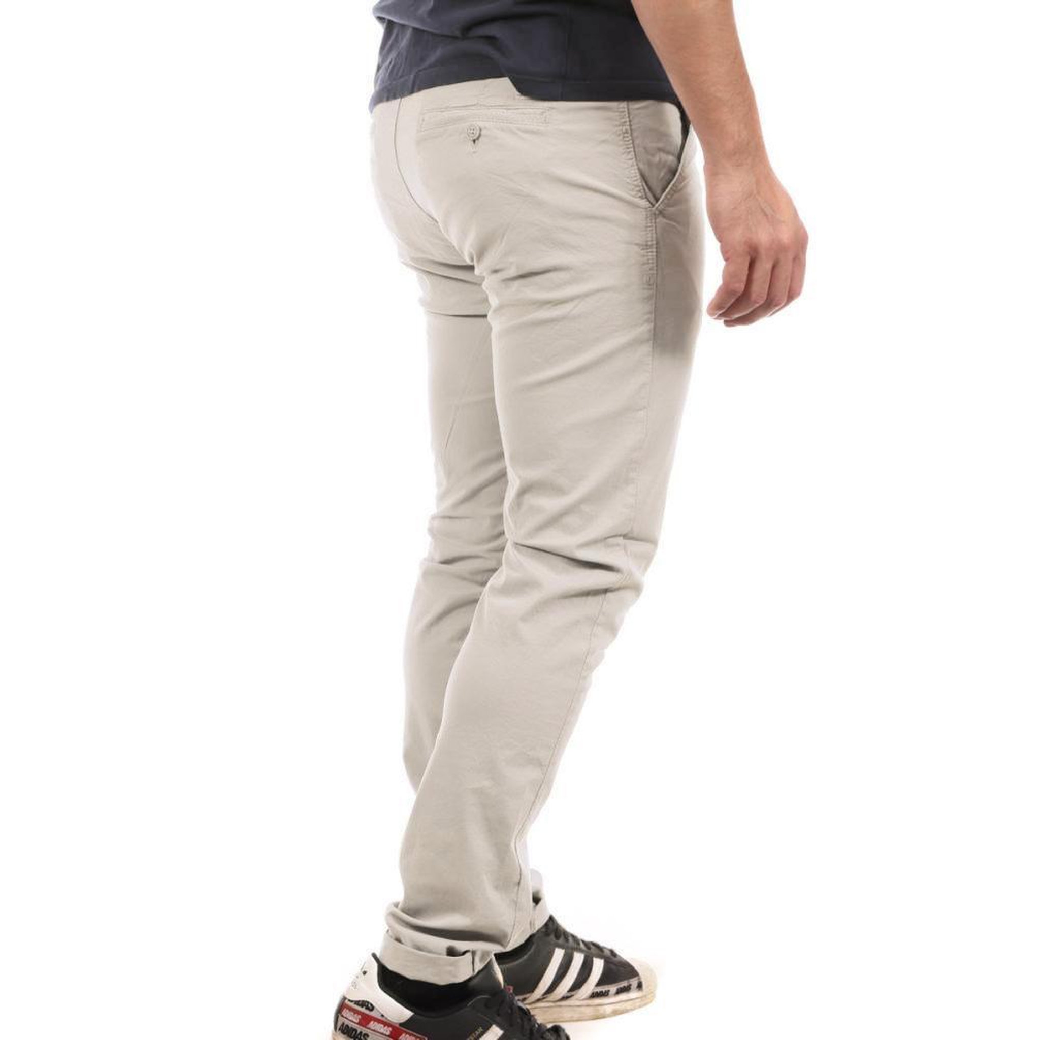 Voir la diapositive 2 : PANAME BROTHERS Pantalon Chino Blanc/Écru Homme Paname Brothers Costa1