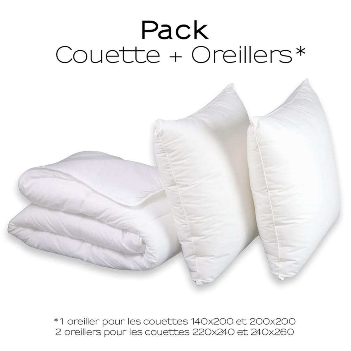 DODO Pack couette 4 Saisons + oreiller Medium Protection Active