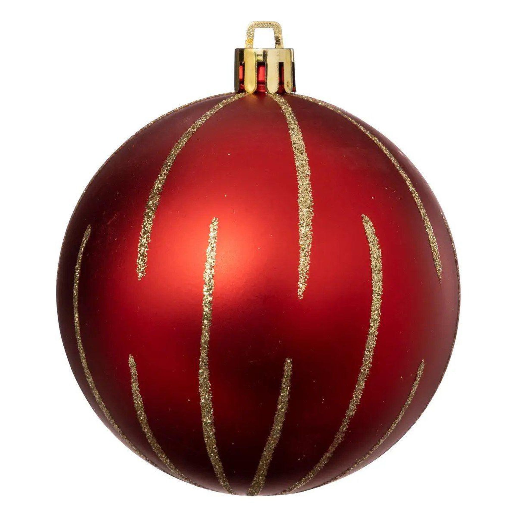Voir la diapositive 4 : ATMOSPHERA Lot de 8 boules de noël  maison des couleurs  8cm rouge & or