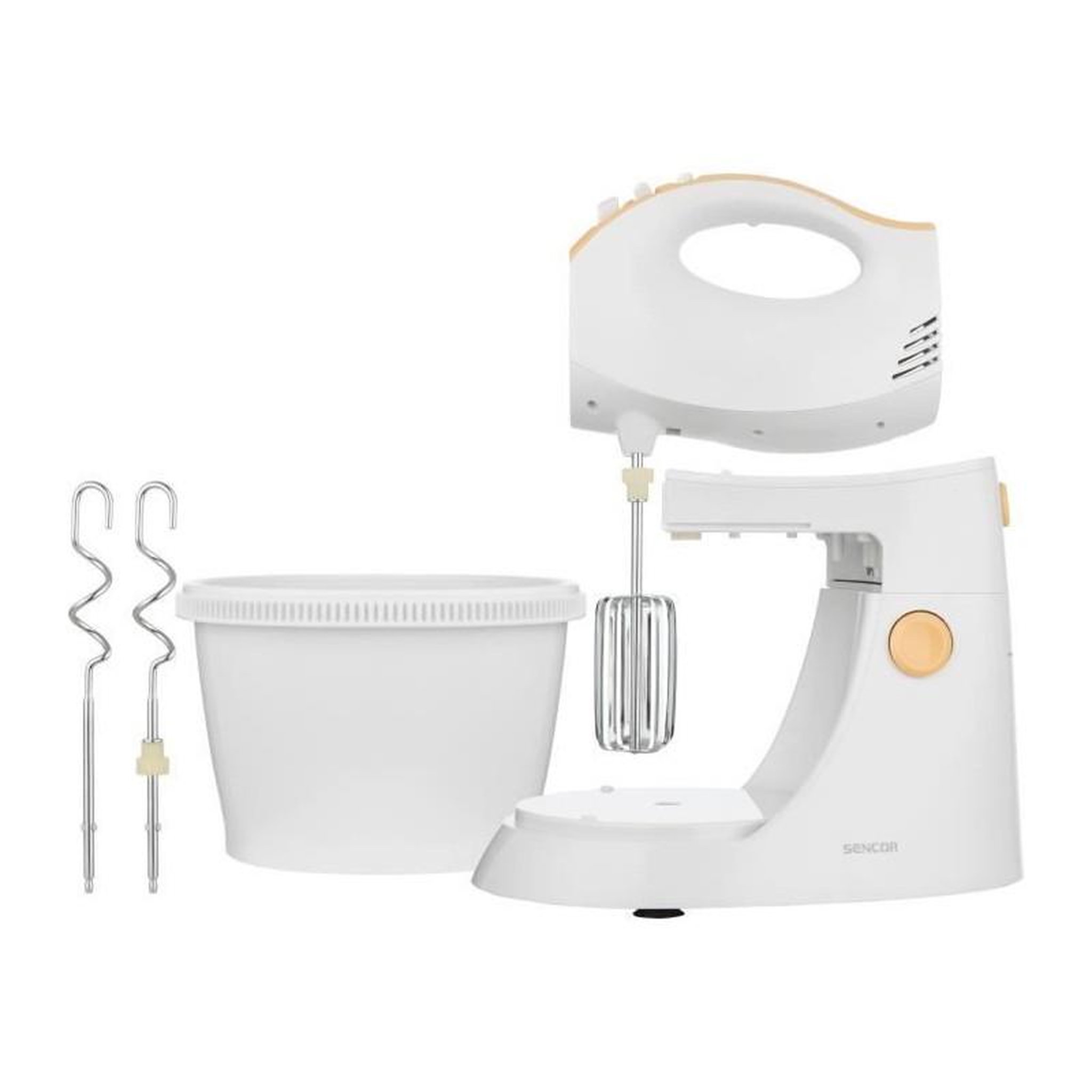Voir la diapositive 3 : SENCO Batteur a main avec bol rotatif - SENCOR - SHM 5330-EUE3 - 500 W - Blanc