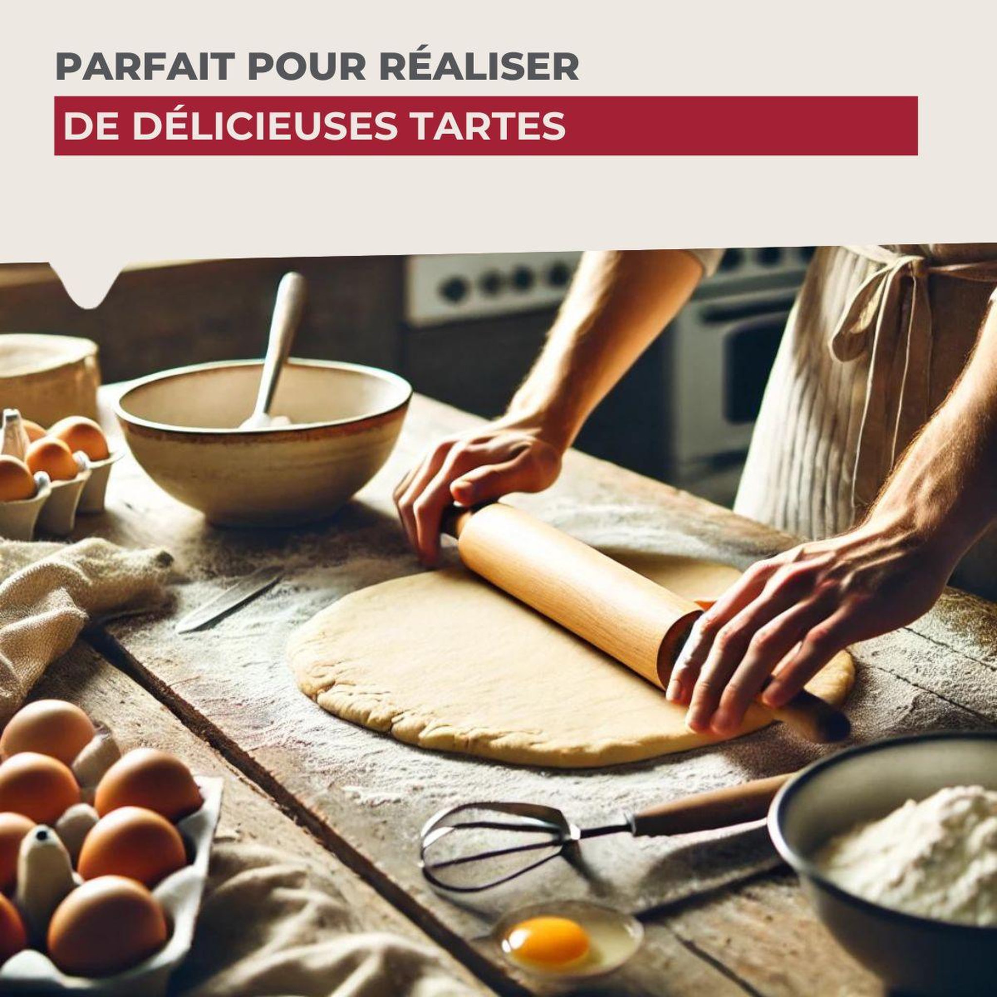 Voir la diapositive 4 : ZENKER Rouleau à pâtisserie en bois 25 cm fackelmann wood edition