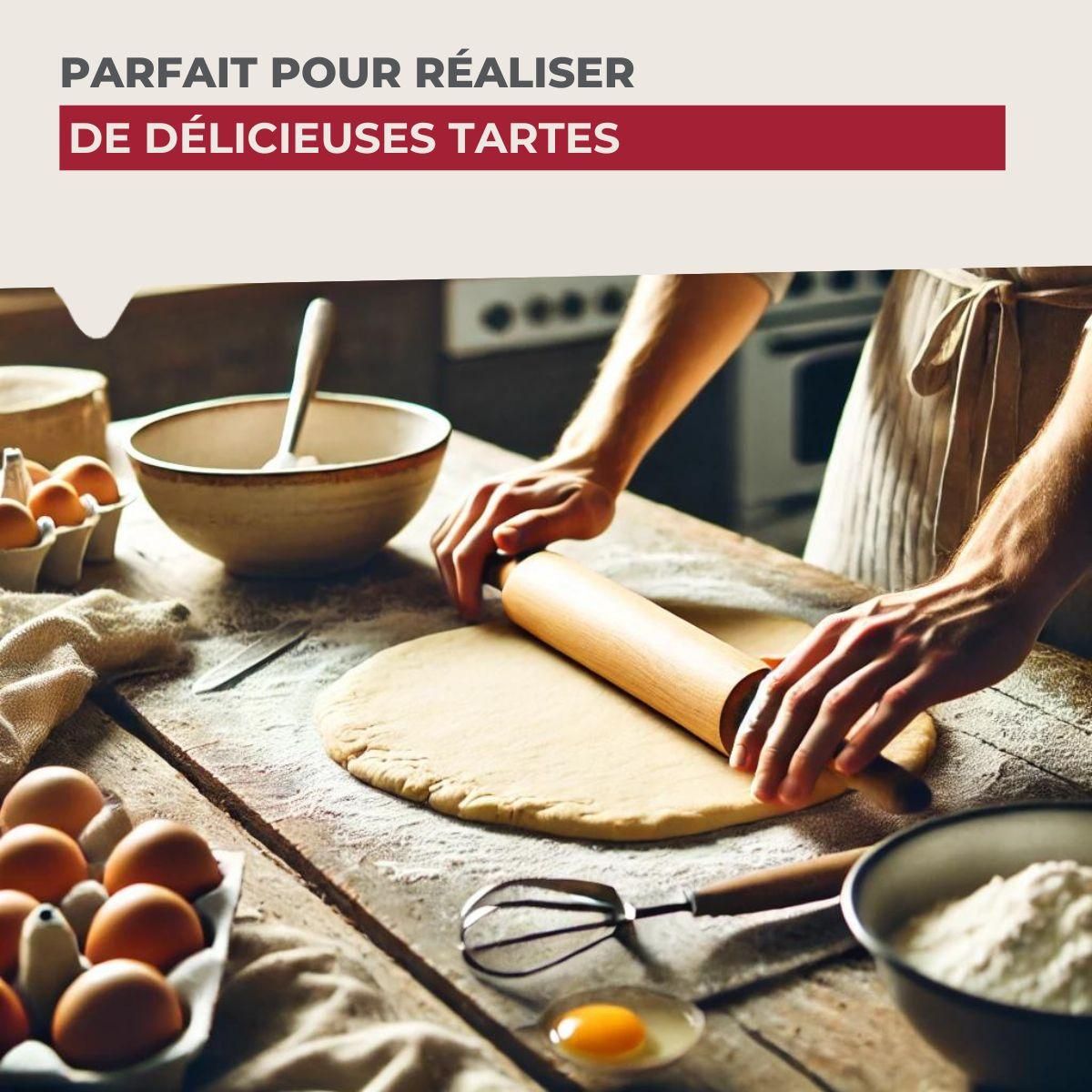ZENKER Rouleau à pâtisserie en bois 25 cm Fackelmann Wood Edition
