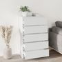 Voir la diapositive 3 : VIDAXL Commode Blanc 60x36x103 cm Bois d'ingenierie