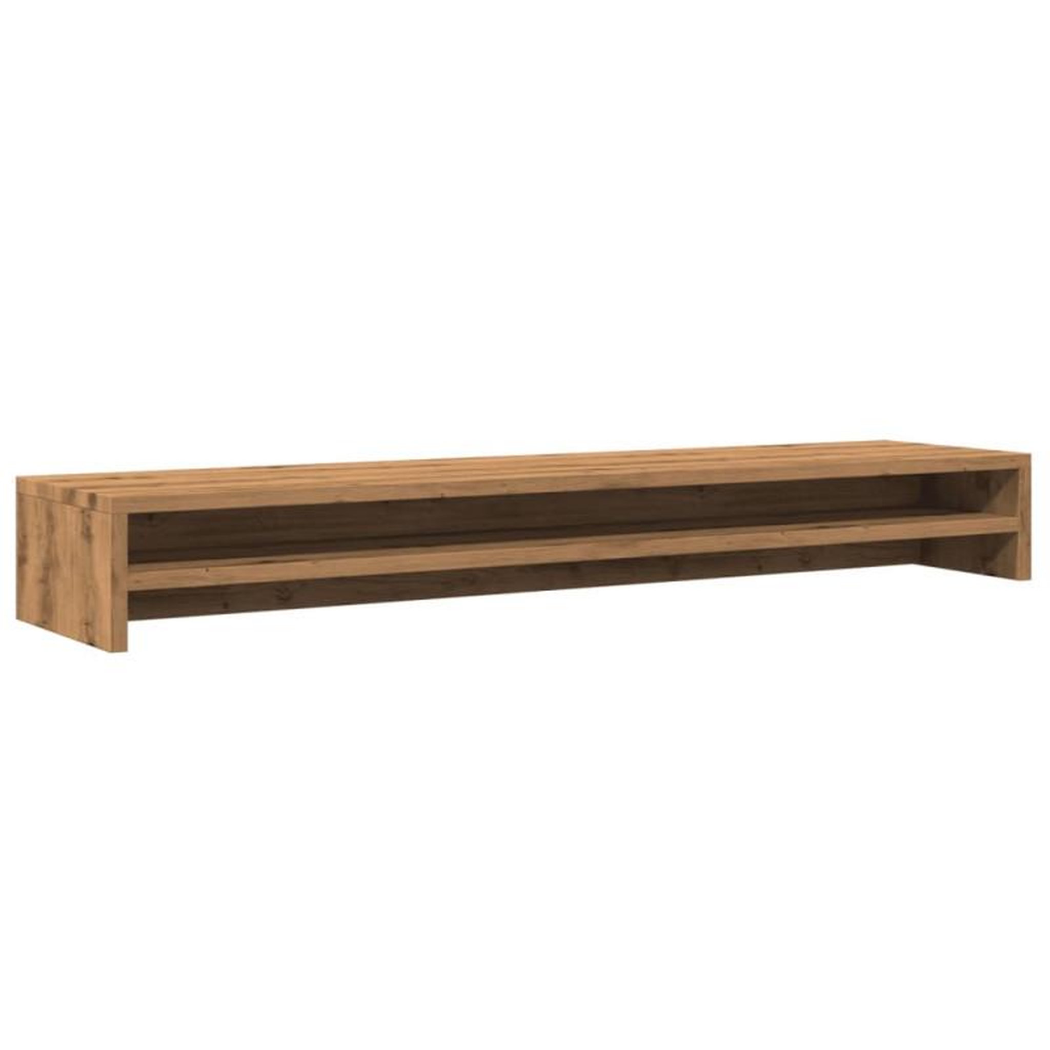 Voir la diapositive 2 : VIDAXL Support de moniteur chêne artisanal 100x24x13cm bois ingénierie