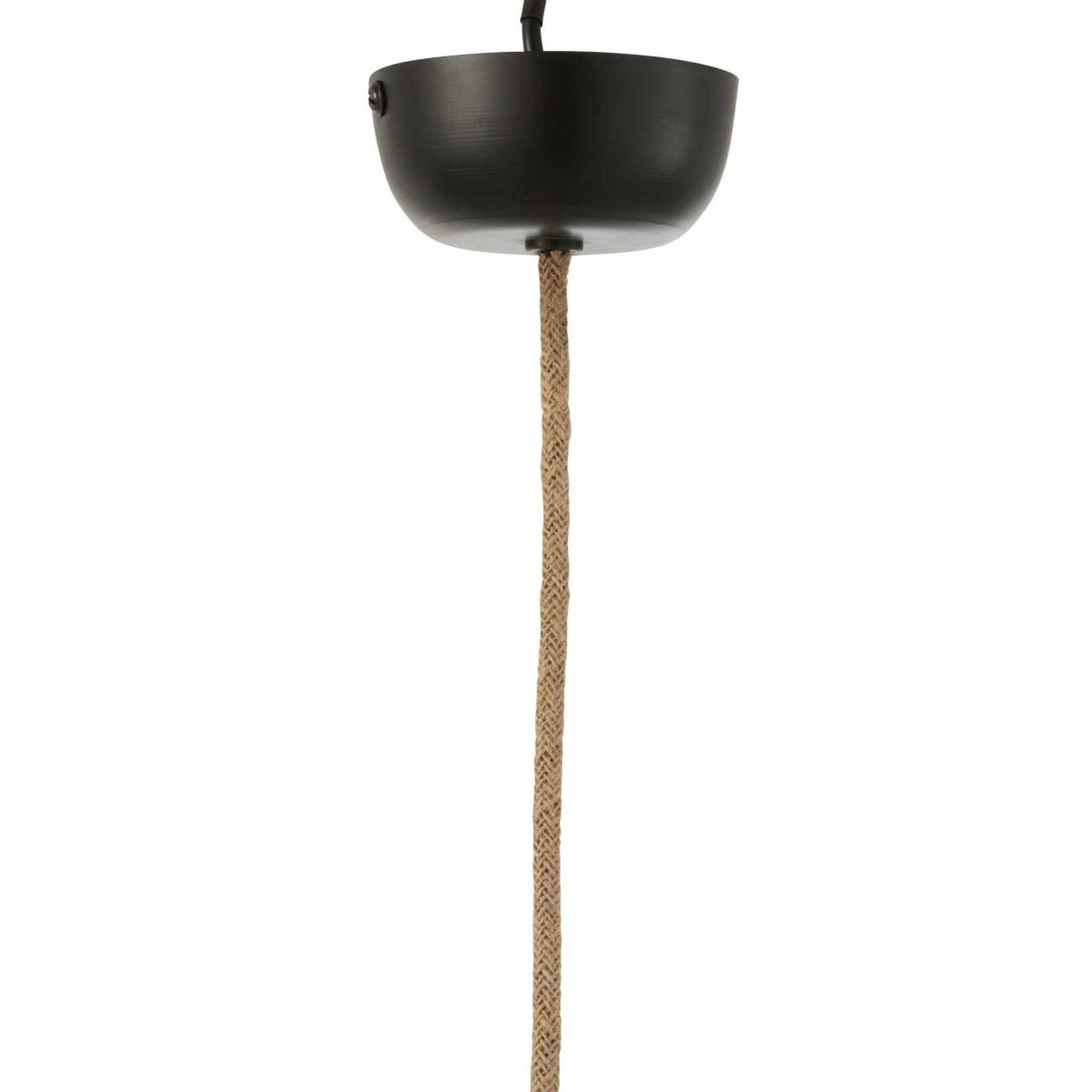 Voir la diapositive 2 : J-LINE Lampe suspension boule  feuille  45cm naturel