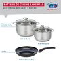 Voir la diapositive 2 : ELO Ensemble de 1 Poêle de cuisson 28 cm et 2 faitouts 20 et 24 cm Elo Prima Brillant