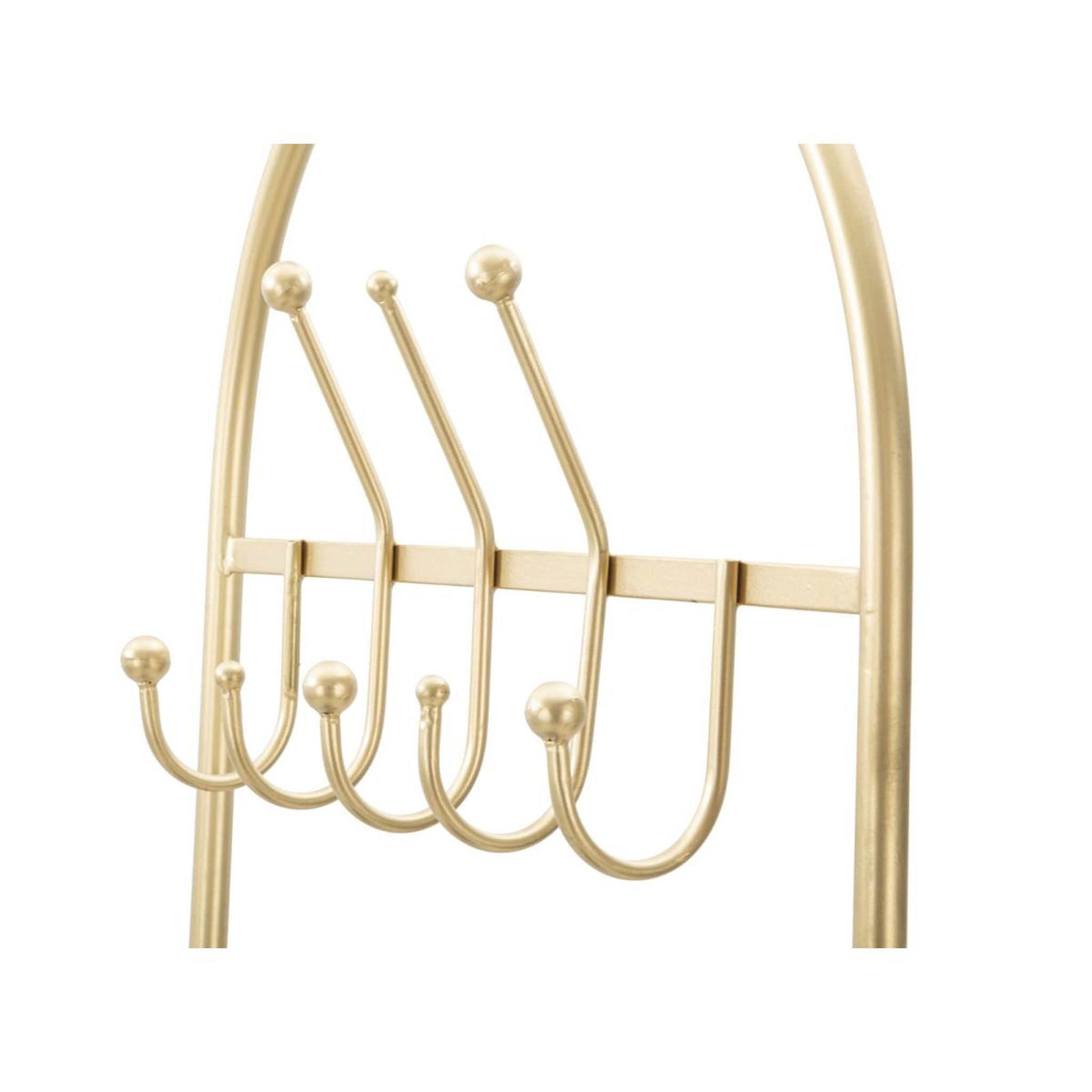 Voir la diapositive 4 : Paris Prix Meuble d'entrée avec banc  porte-manteau  180cm or & noir