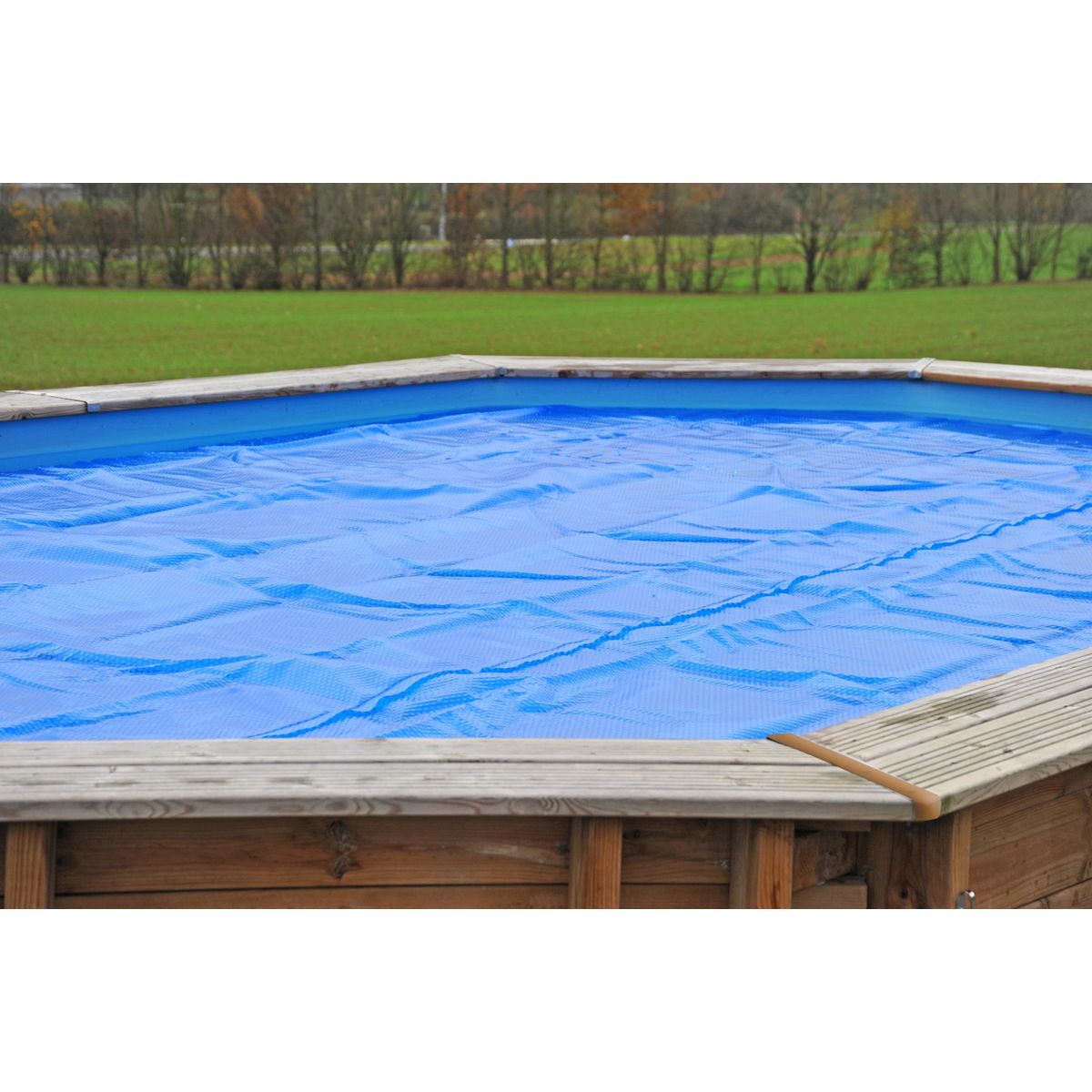 SUNBAY Bâche à bulles pour piscine bois ovale Cannelle - 5,03 x 3.03 m
