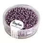 Rayher Metallic - rocailles, dépolies, violet, 2,6 mm ø, boîte 17 g