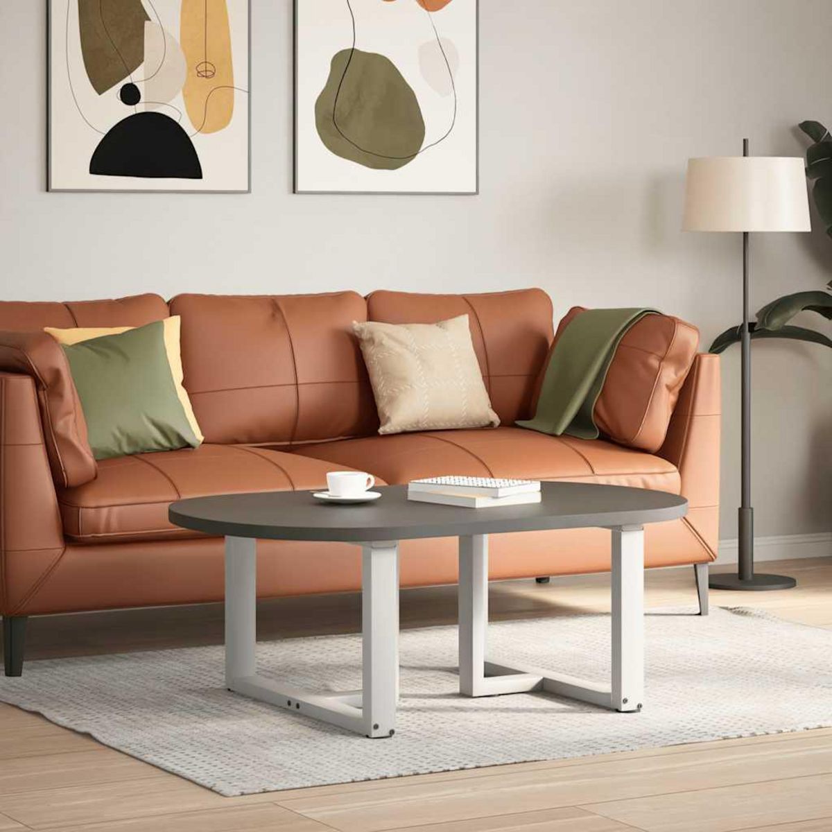 VIDAXL Pieds de table basse forme de T 2 pcs 60x25x(42-43) cm acier