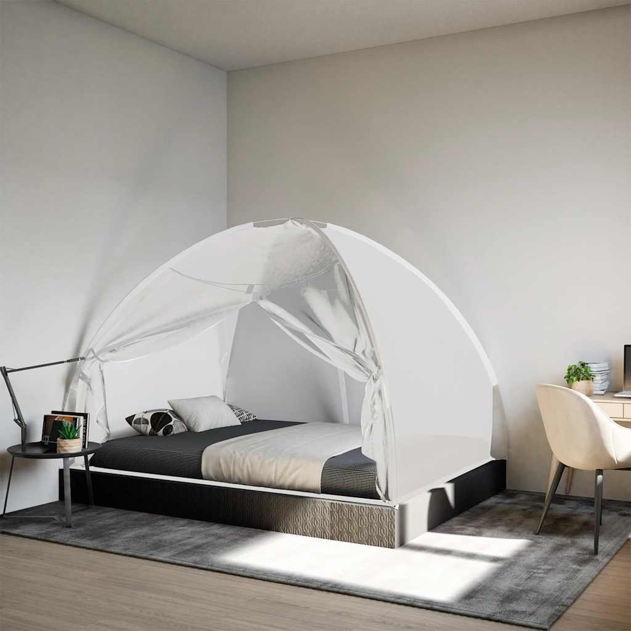VIDAXL Moustiquaire mongole avec portes 220 maille blanc 200x150x140cm