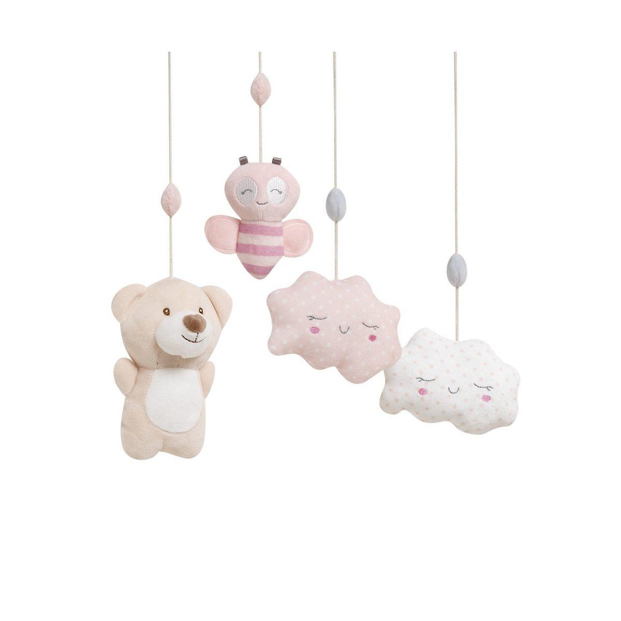 Voir la diapositive 3 : INTERBABY Carrousel musical  osito - rose - mobile de lit bébé