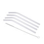 Voir la diapositive 1 : Paris Prix Lot de 4 Pailles Réutilisables  Brosse  18cm Transparent