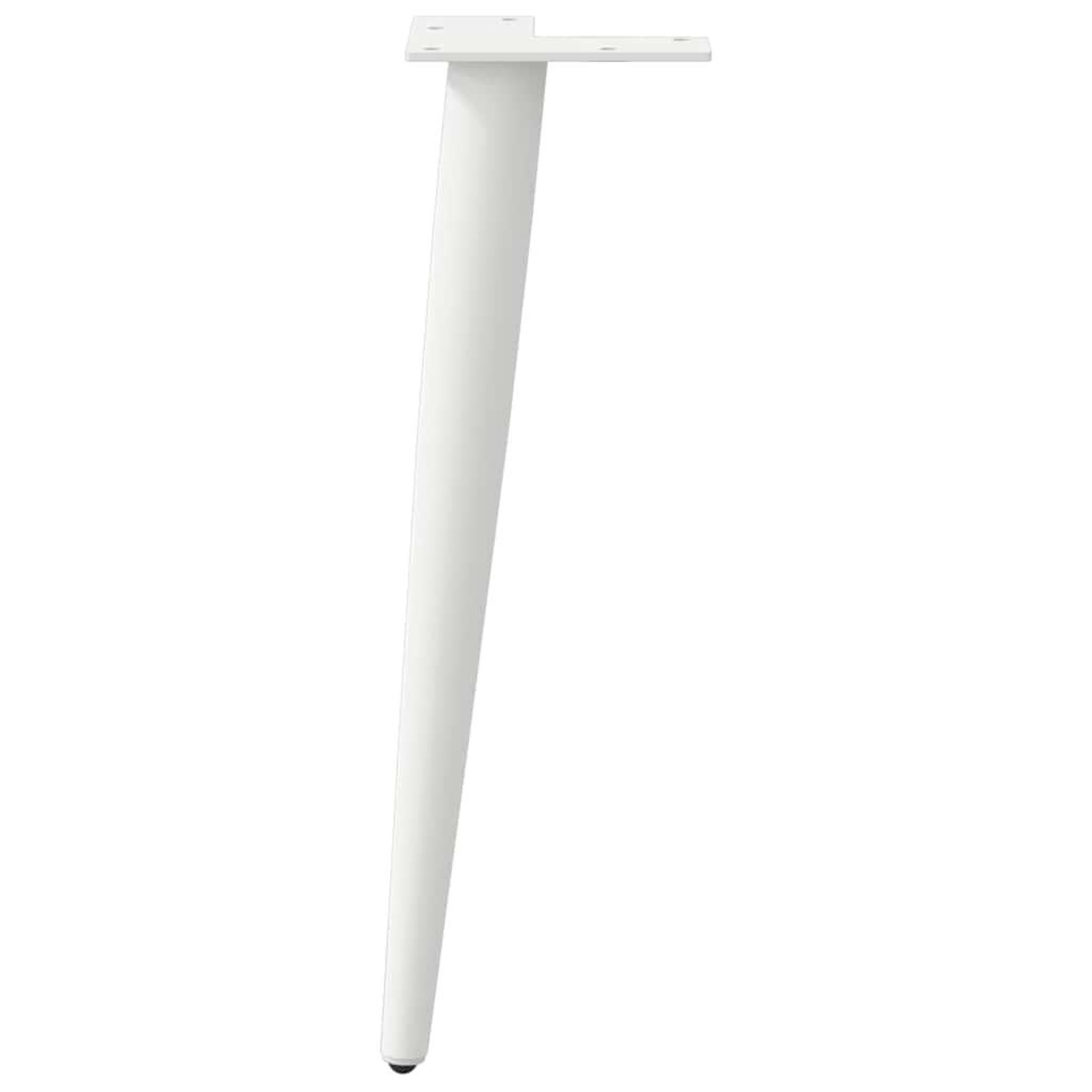 Voir la diapositive 5 : VIDAXL Pieds de table basse forme conique 4 pcs blanc 30-31 cm acier