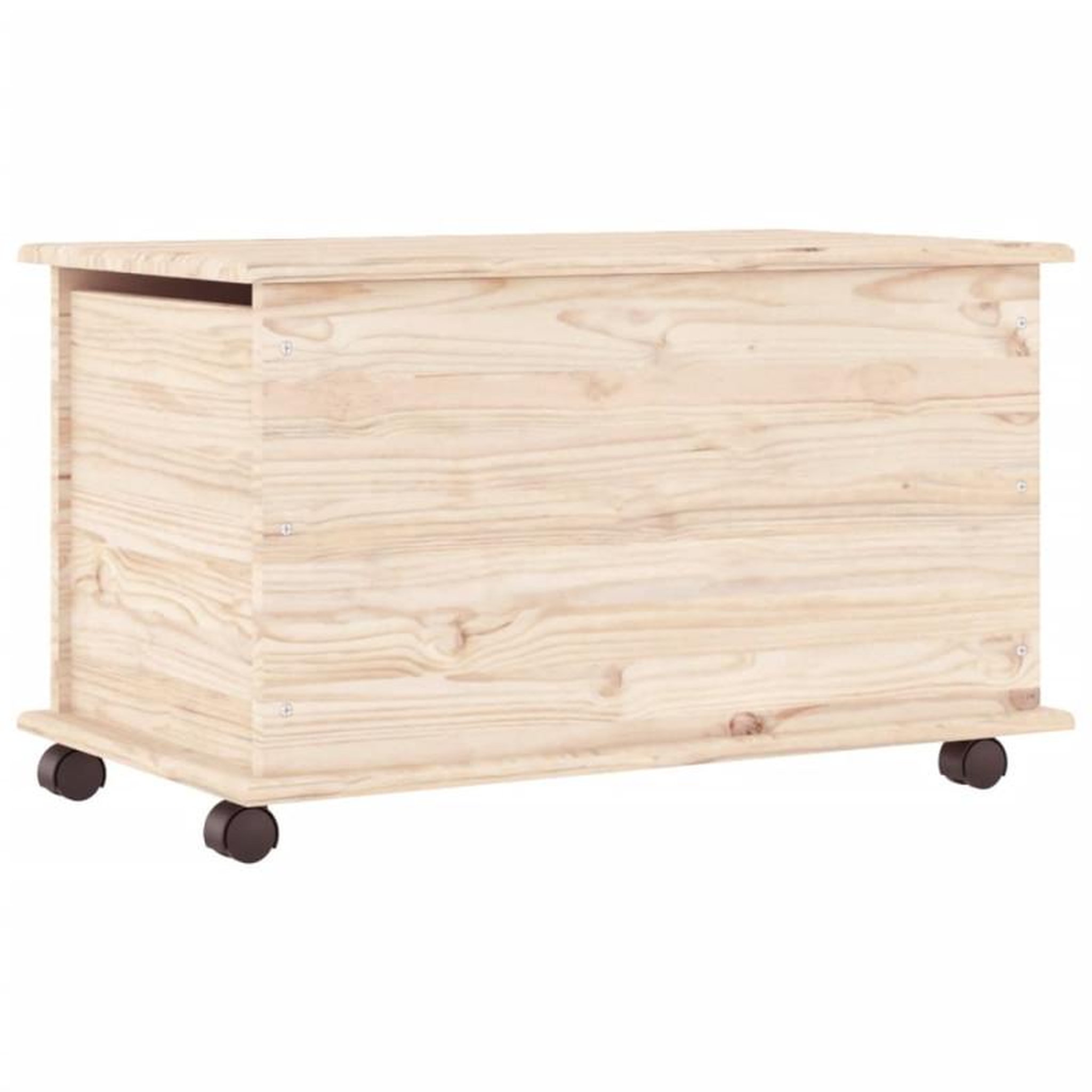 Voir la diapositive 6 : VIDAXL Coffre de rangement à roulettes ALTA 73x39,5x44 cm bois de pin