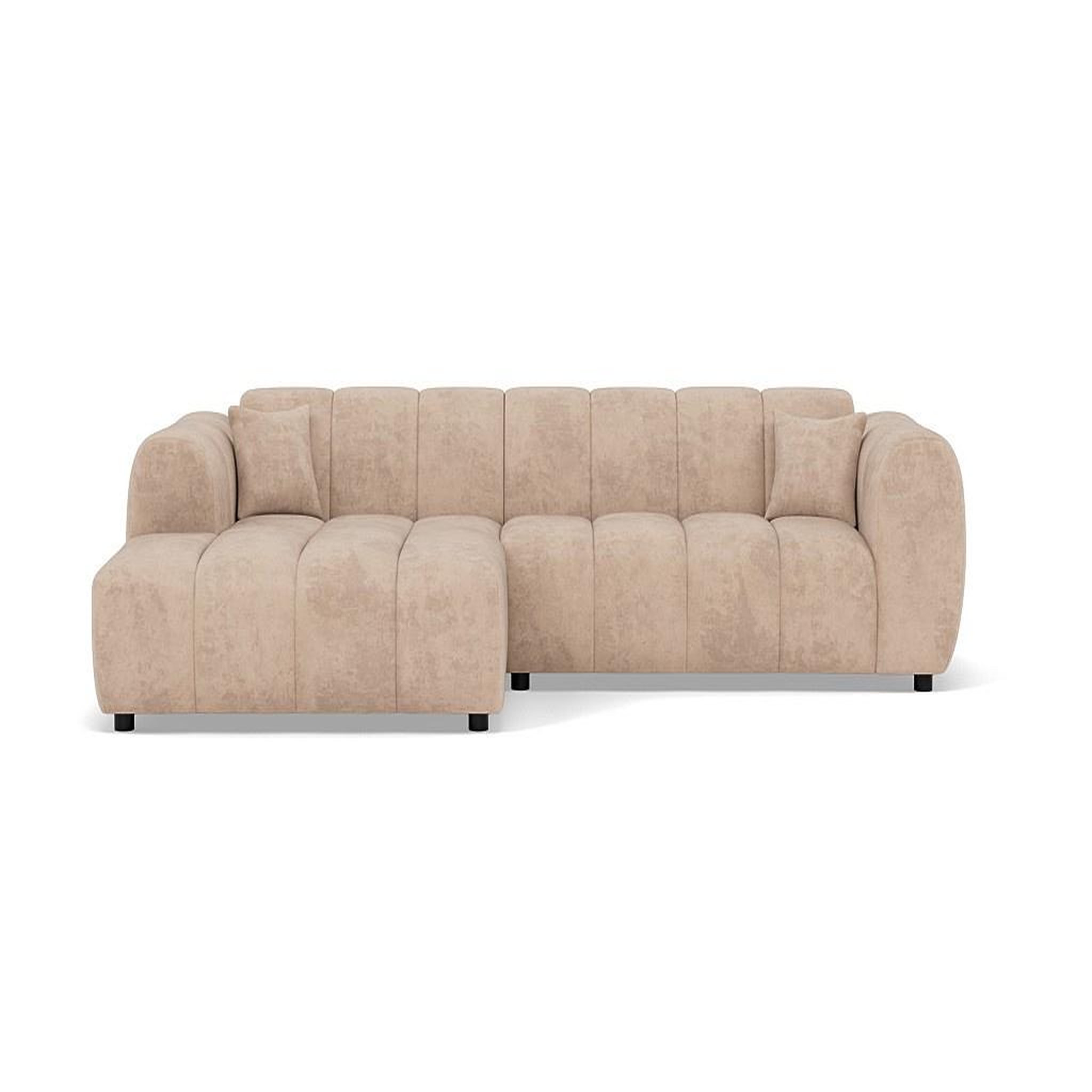 BEST MOBILIER Curtis - canapé d'angle gauche 4 places en simili. Coloris disponibles : Marron, Beige, Orange, Noir
