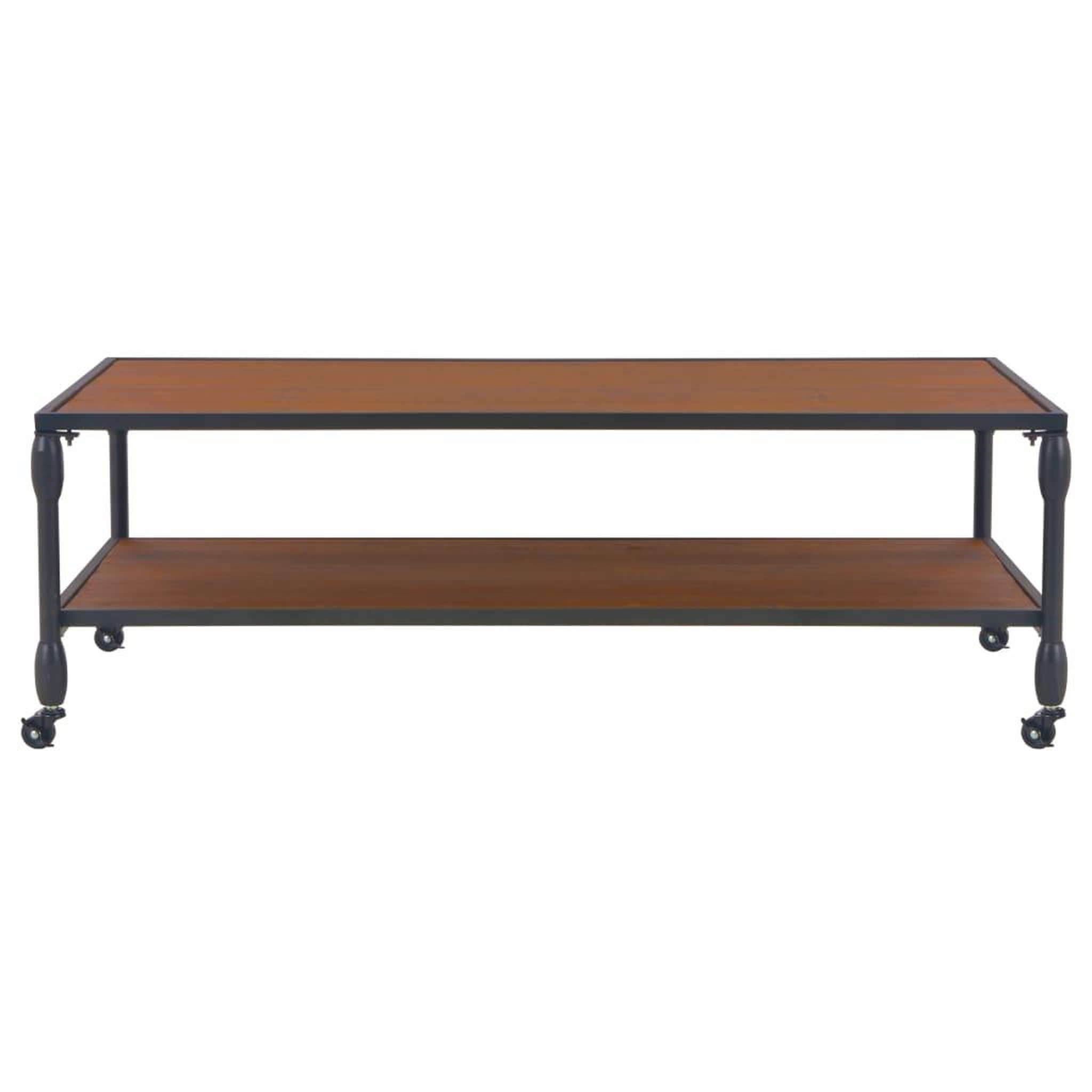 Voir la diapositive 2 : VIDAXL Table basse avec etagere 120x60x40 cm Bois de sapin massif