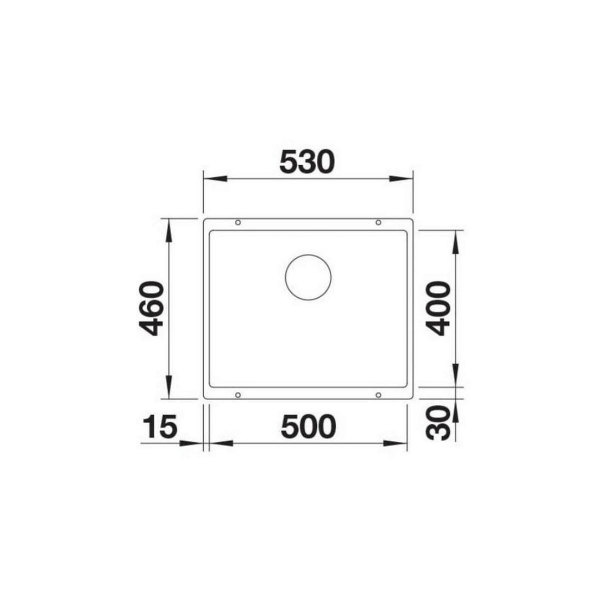Blanco Evier à encastrer 53cm silgranit - 526098