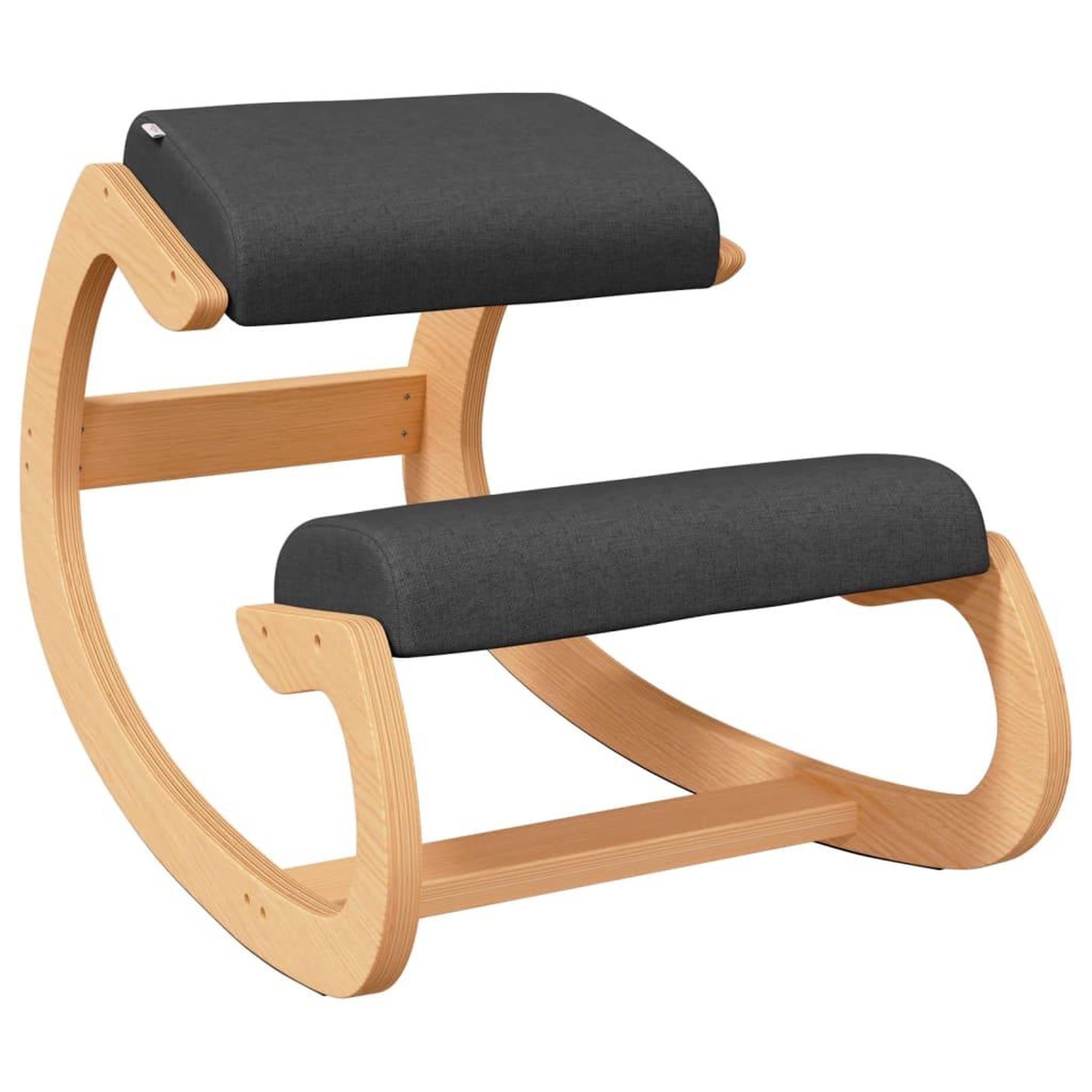 Voir la diapositive 2 : VIDAXL Chaise assis-genoux noir 55x84x55 cm contreplaque de bouleau