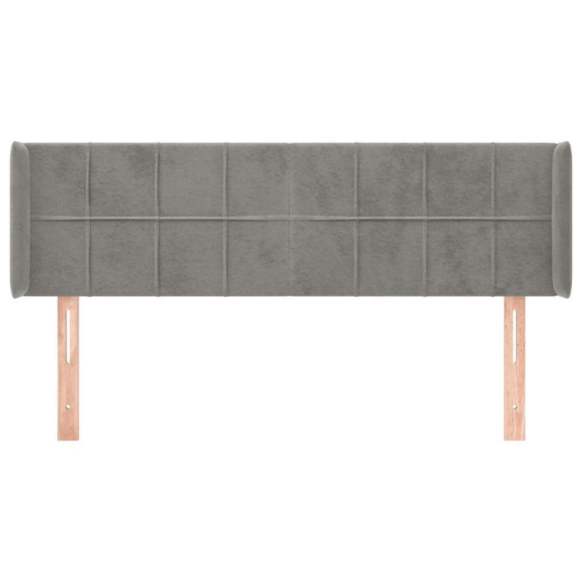 VIDAXL Tete de lit avec oreilles Gris clair 147x16x78/88 cm Velours