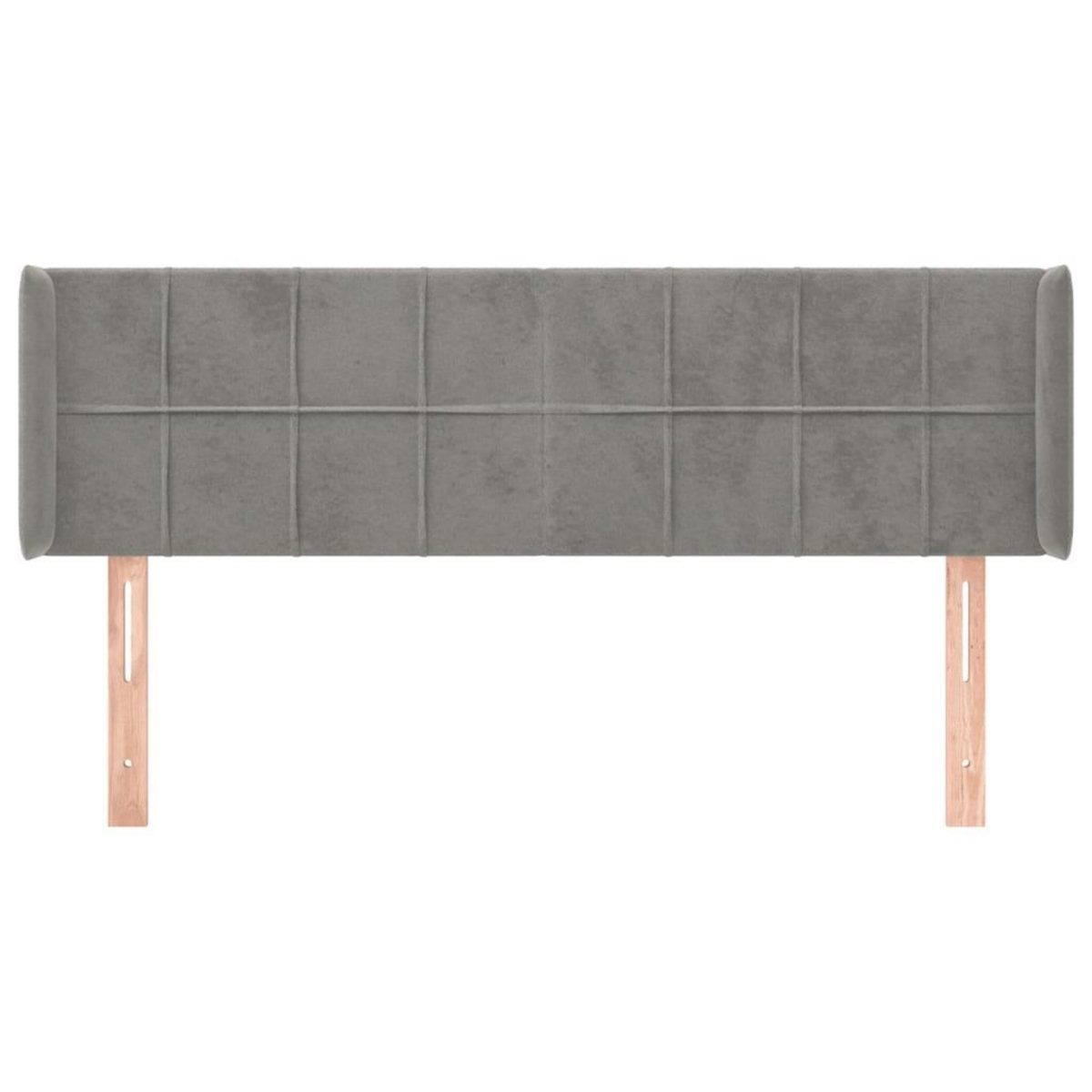 VIDAXL Tete de lit avec oreilles Gris clair 147x16x78/88 cm Velours