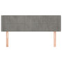 Voir la diapositive 3 : VIDAXL Tete de lit avec oreilles Gris clair 147x16x78/88 cm Velours