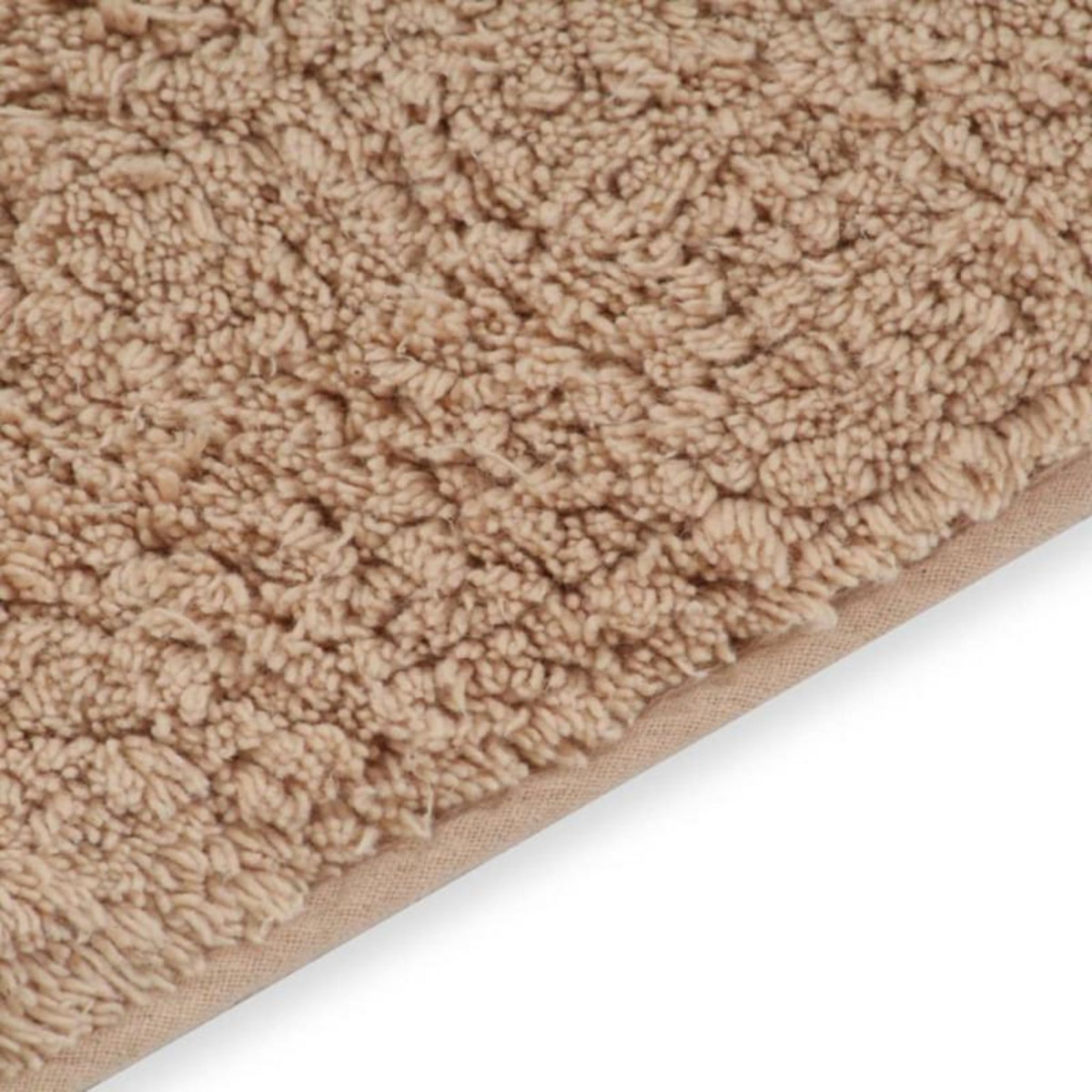VIDAXL Tapis de salle de bain 2 pcs Tissu Beige