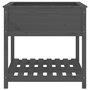 Voir la diapositive 5 : VIDAXL Jardiniere avec etagere Gris 82,5x82,5x81 cm Bois massif de pin