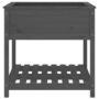 Voir la diapositive 5 : VIDAXL Jardiniere avec etagere Gris 82,5x82,5x81 cm Bois massif de pin
