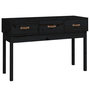 Voir la diapositive 2 : VIDAXL Table console Noir 114x40x75 cm Bois massif de pin