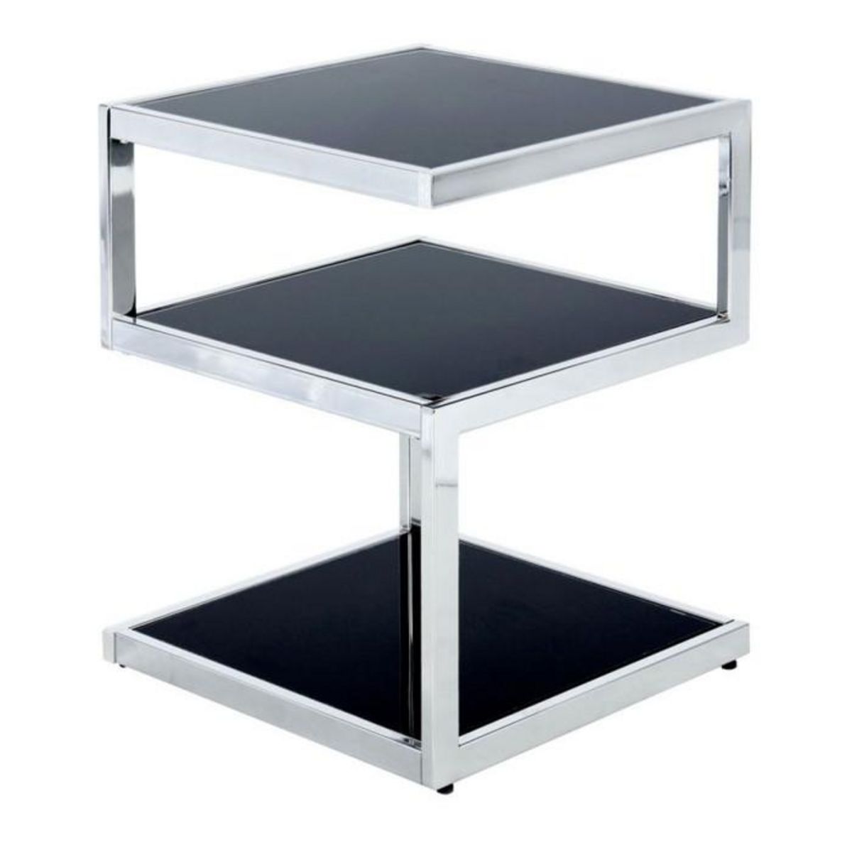 Paris Prix Table d'Appoint  Cubo  52cm Noir & Chrome