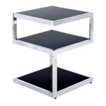 Paris Prix Table d'Appoint  Cubo  52cm Noir & Chrome