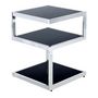 Voir la diapositive 1 : Paris Prix Table d'Appoint  Cubo  52cm Noir & Chrome
