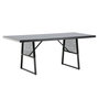 Voir la diapositive 1 : Paris Prix Table de Jardin en Verre  Dallas  193cm Noir