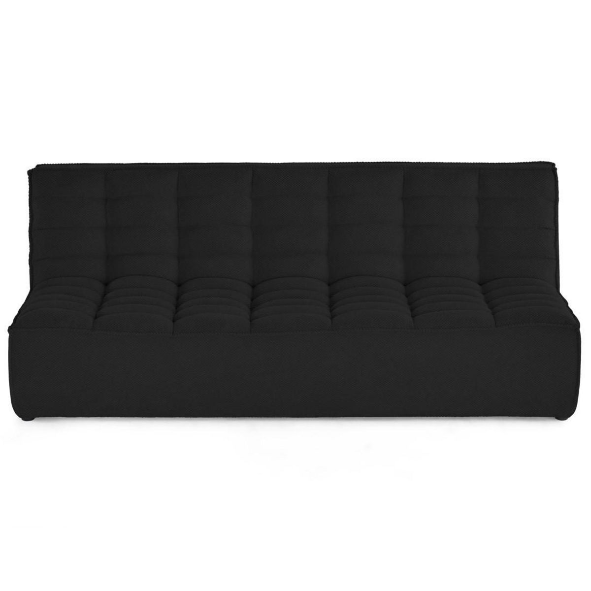 LISA DESIGN Ellie - canapé 3 places sans accoudoir en velours texturé