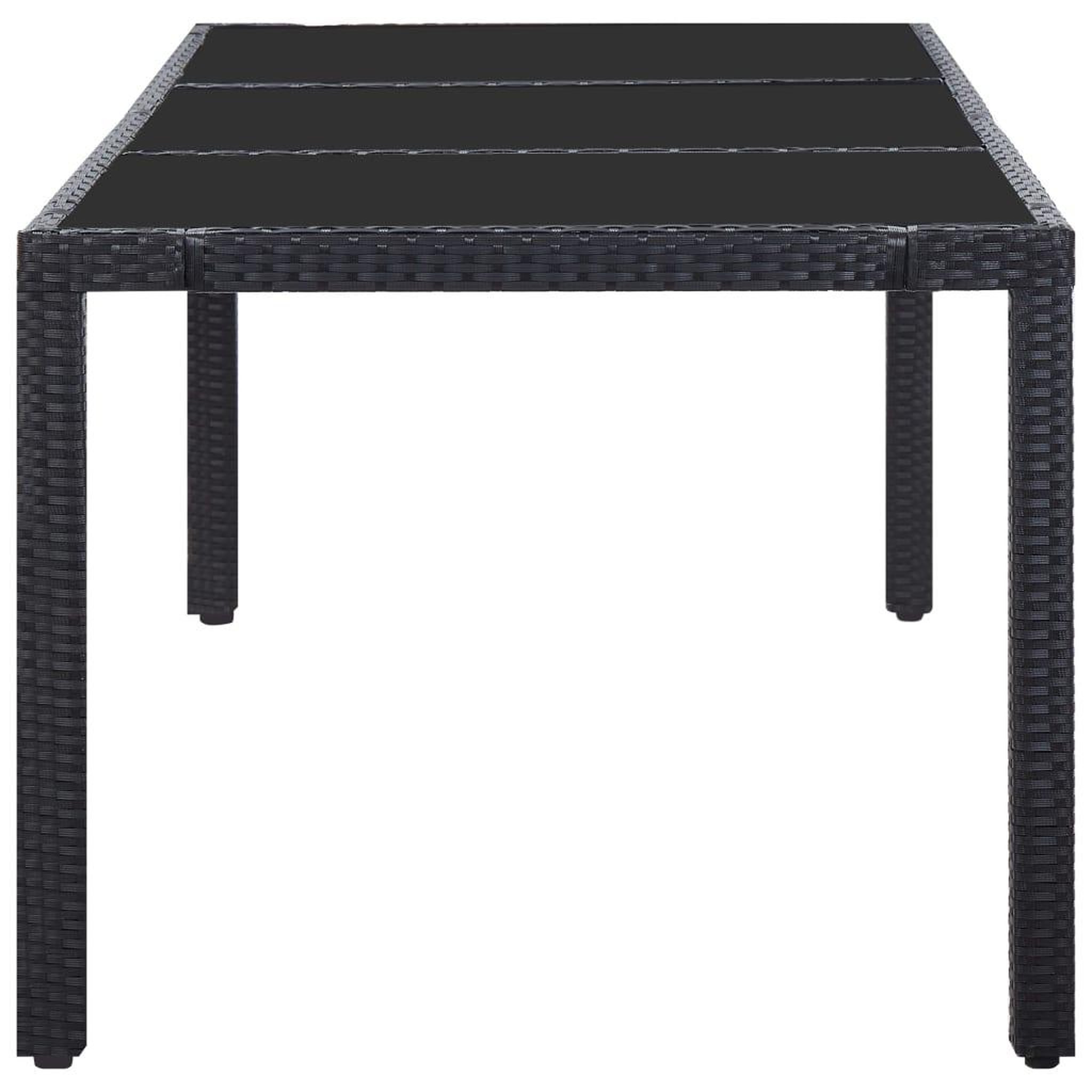 Voir la diapositive 4 : VIDAXL Ensemble a dîner d'exterieur 9 pcs Resine tressee Noir