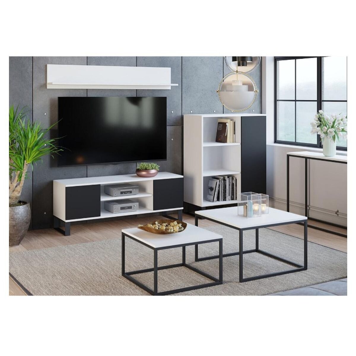 KOBI Bibliothèque NB- pieds en métal