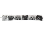 TOILINUX Boudin de porte imprimé chiens - 90 x 15 cm - Noir et blanc