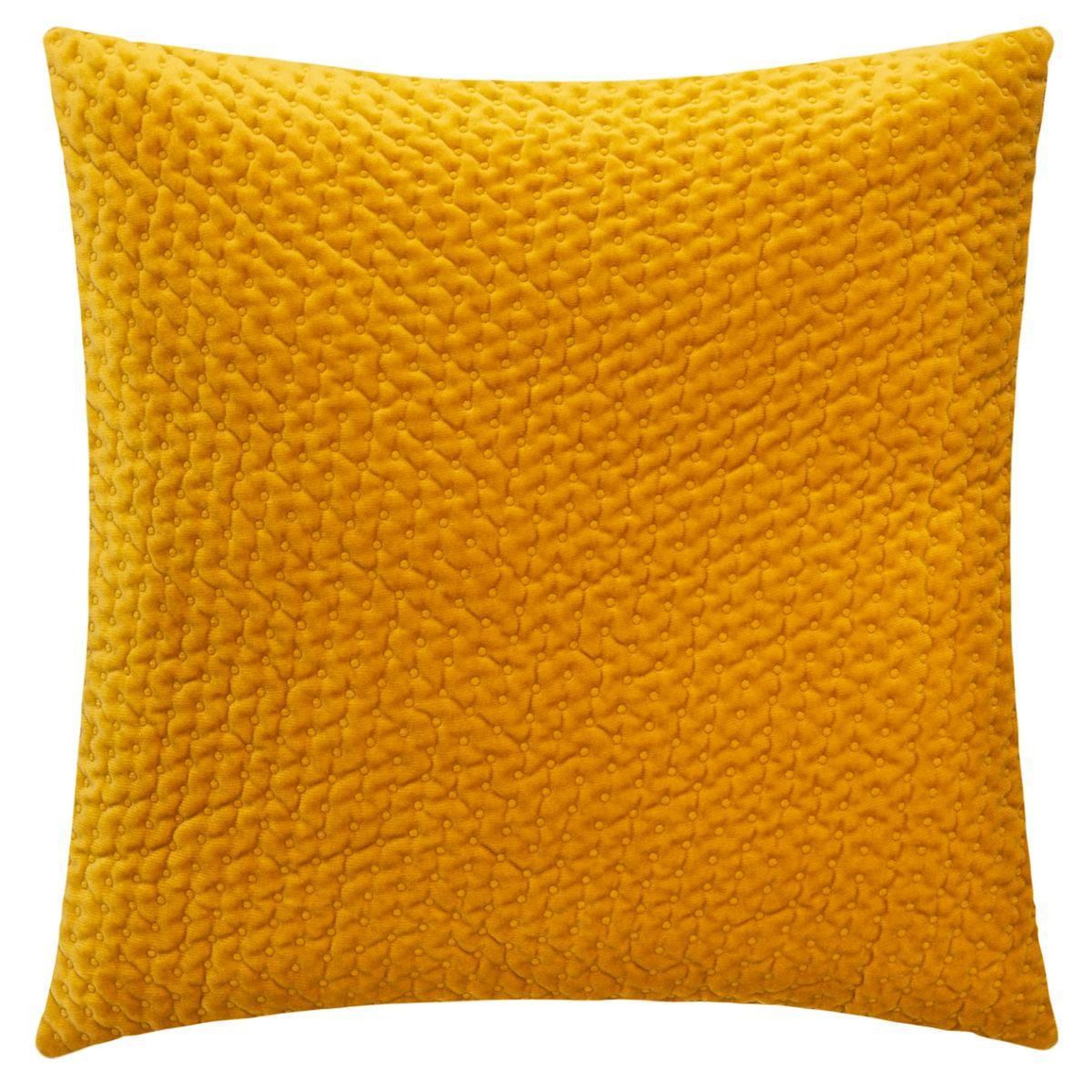 ATMOSPHERA Coussin déco en velours  dolce  40x40cm ocre