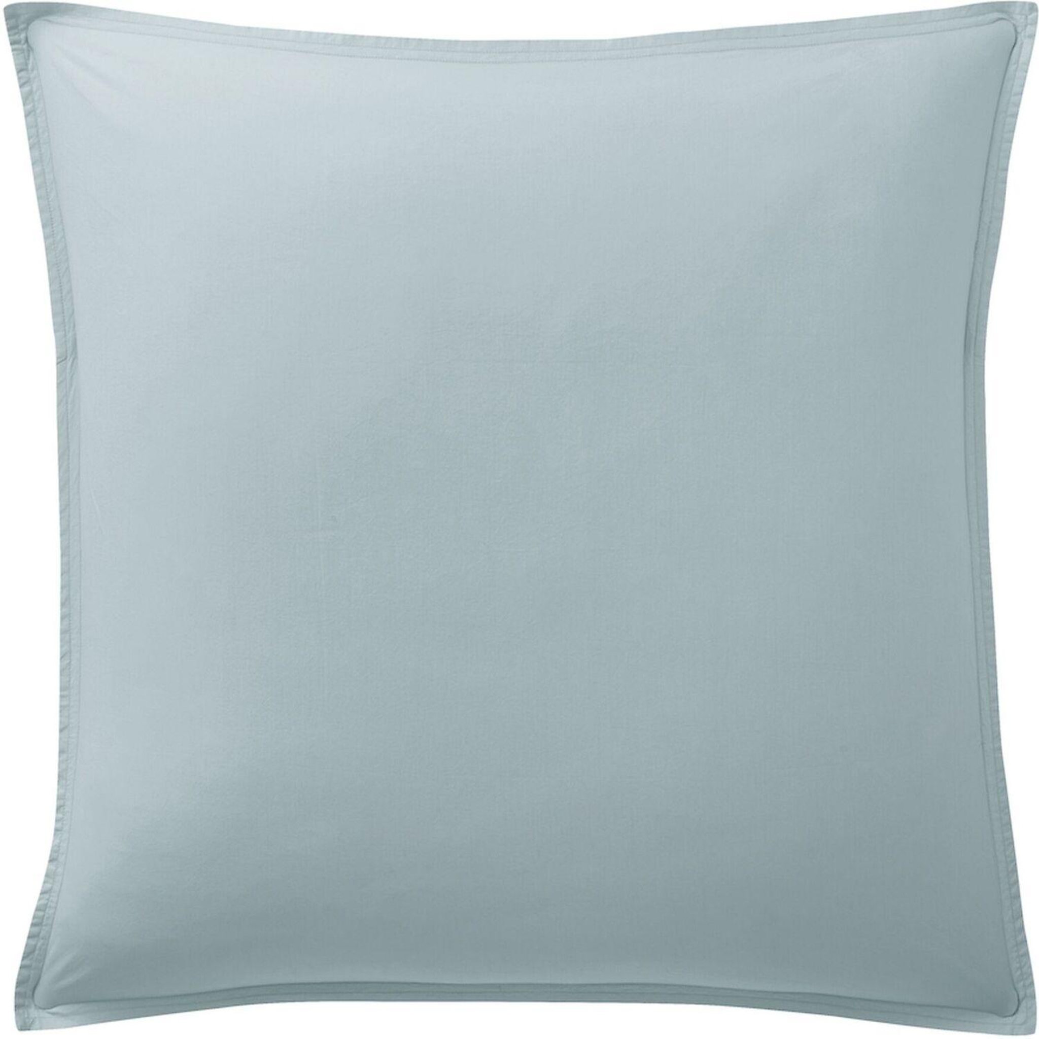 BATON ROUGE Taie d'oreiller 100% percale de coton lavé 80fils/cm2. Coloris disponibles : Bleu