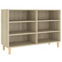 Voir la diapositive 2 : VIDAXL Buffet chene sonoma 103,5x35x70 cm bois d'ingenierie