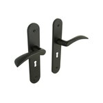 CENTRALE BRICO Lot de 2 poignées de porte Azur entrée de clé CHRISLIGNE, aluminium entraxe 165 mm