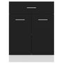Voir la diapositive 5 : VIDAXL Armoire de plancher a tiroir Noir 60x46x81,5 cm Bois ingenierie