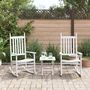 Voir la diapositive 3 : VIDAXL Chaises a bascule sieges incurves lot de 2 blanc sapin massif