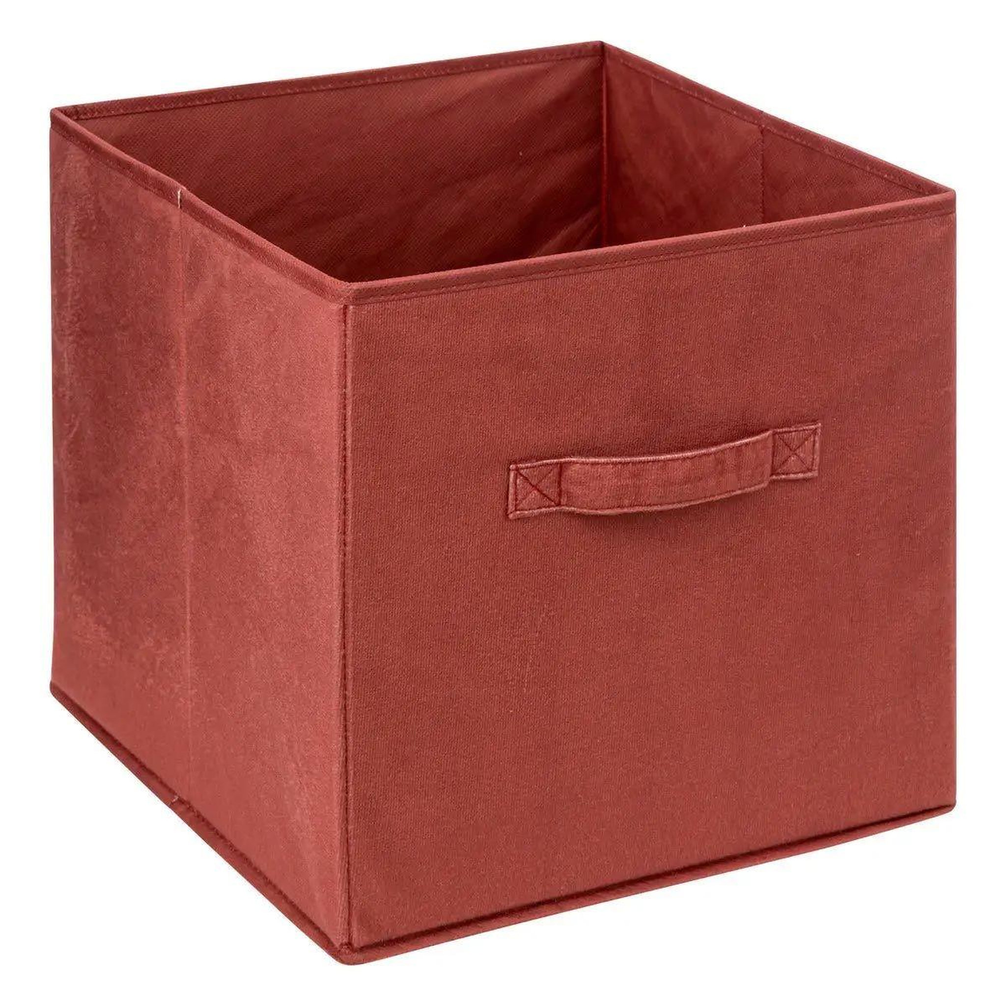 FIVE Boîte de rangement carrée velours  mix n'modul  31x31cm terracotta